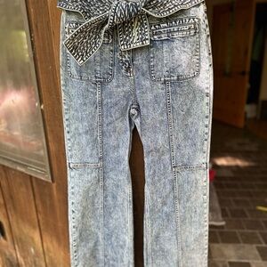 Ulla Johnson Blue Flare Wide Leg Jeans